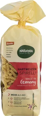 Produktbild von Naturata Hartweizen Spirelli, hell, demeter 500g