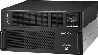 Produktbild von Phasak PH 9360, Doppelwandler (Online), 6 kVA, 6000 W, Reiner Sinus, 110 V, 176 V