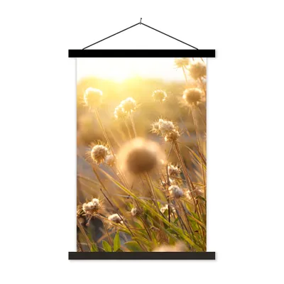 Produktbild von MuchoWow® Textilposter Pflanzen - Natur - Blumen - Sonne - Horizont 120x180 cm mit schwarzem Rahmen - Fotos