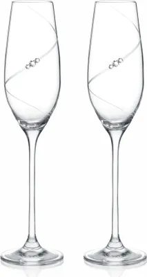Obrázok produktu pre B.Bohemian Poháre na sekt COSMIC 210ml 2 ks, Swarovski kryštáliky
