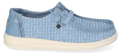 Produktbild von HEYDUDE Wendy Frayed Canvas Damen Slipper Slip-In blau 36