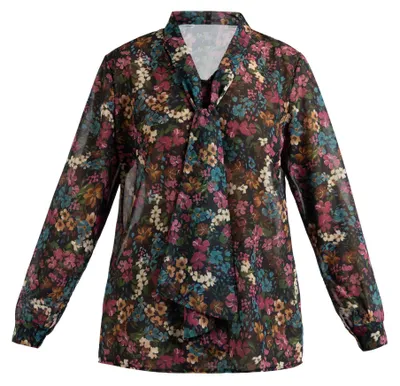 Produktbild von ALBEE damen bluse - schwarz mehrfarbig, L