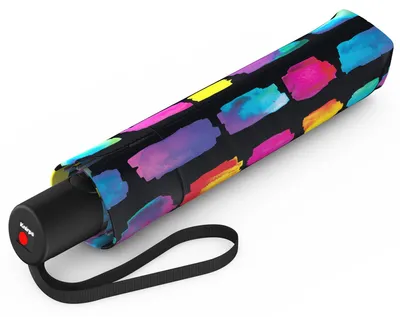 Produktbild von Knirps A.200 Duomatic Regenschirm Taschenschirm sturmfest create black