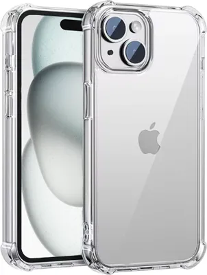 Obrázok produktu pre Puzdro na mobilný telefón vhodné pre iPhone 15 Plus transparentné - Nárazuvzdorné silikónové puzdro TPU s nárazníkom - Smartphonica