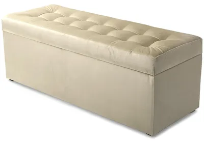 Obrázok produktu pre MG Design, konferenčný taburet v krémovej farbe, 45x120 cm - s úložným priestorom 140 litrov, nosnosť do 300 kg, pripravený na okamžité použitie, ľahko udržiavateľný, vhodný do obývačky a predsiene