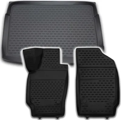 Produktbild von Gummi Kofferraumwanne + Fußmatten Set für VW Polo 6R, Bj. 12/2009-2017