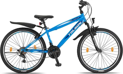 Produktbild von 26 Zoll Fahrrad MTB mit Beleuchtung und SHIMANO 21-Gang Faster Blau