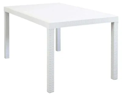 Immagine prodotto di Tavolo Houston 150x90x74 h cm in Wicker Bianco