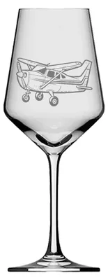 Produktbild von Exoda Weinglas Flugzeug-Motiv 350 ml spülmaschinenfest 1 Stück