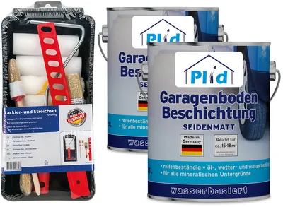 Produktbild von Plid Garagenbodenbeschichtung Set 5L Silbergrau, für 36m² /Bodenbeschichtung Beton