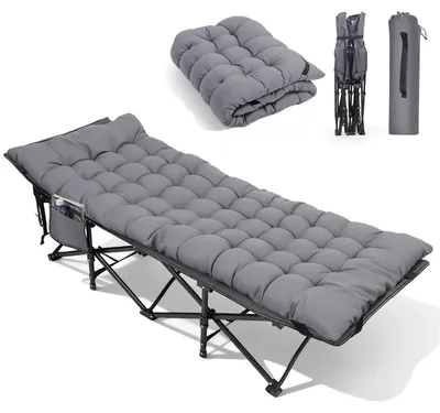 Image de Lit de camping pliable XXL avec matelas