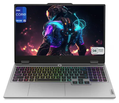 Produktbild von Lenovo LOQ 15IRX10 Gaming Laptop, Core i5-13450HX, 15.6" FHD (1920x1080) Display, GeForce RTX 5060, Deutsches Tastatur-Layout, Luna Grau, 32 GB RAM | 1 TB SSD