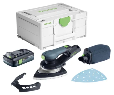 Obrázok produktu pre Festool DTSC 200-Basic akumulátorová delta brúska 18 V 145 x 195 mm bezkefová + 1x akumulátor 4,0 Ah + Systainer – bez nabíjačky