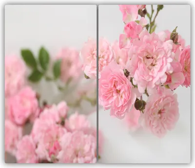Produktbild von Tulup Glas-Herdabdeckplatte - 2x30x52cm - Glaskeramikkochfeld-Abdeckung Spritzschutz Zweiteilig Wildrosen