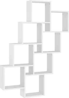 Obrázek produktu pro vidaXL Cube Shelf White 90x15x119 cm odvozený výrobek ze dřeva