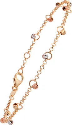 Produktbild von Goldkette Ankerkette mit Kügelchen 1,5mm Länge 19 cm 585-14 Karat Gold