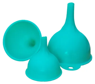 Produktbild von 3x TRICHTER Set Ø 6/8/10cm aus Kunststoff Grau Einfülltrichter Fülltrichter Flaschentrichter 89 (Türkis)