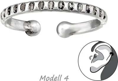 Produktbild von Ohrklemme Silber 925: Ear Cuff Ohrring ohne Loch Modell 4