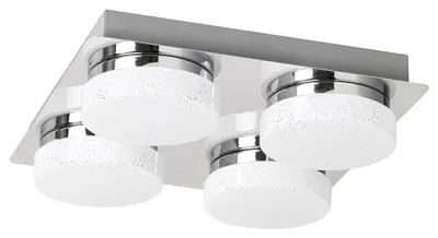 Productafbeelding van Rabalux 5664 Plafondlamp Hilary, 20W, 4000K, 1600lm, zilverwit, neutraal wit, modern, 28x28cm