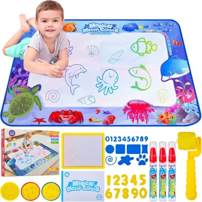 Productafbeelding van Vanaf 1 jaar Kinderen schildermat met waterstift voor creatief schilderen en plezier