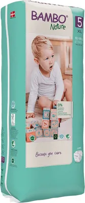 Produktbild von Bambo Nature 1000019265, Junge/Mädchen, Windel mit Klebeband, 12 kg, 18 kg, Weiß, Velcro
