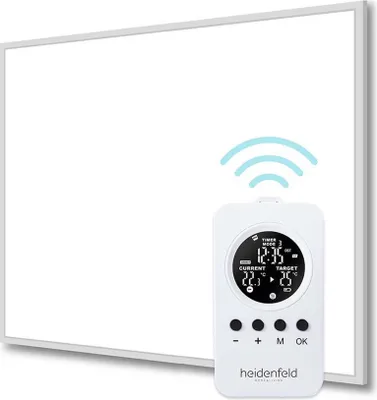 Produktbild von Heidenfeld Infrarotheizung HF-HP106-3 weiß - Bis 12 m² - Infrarot - Deckenheizung - Wandhalterung - Überhitzungsschutz (500 Watt)