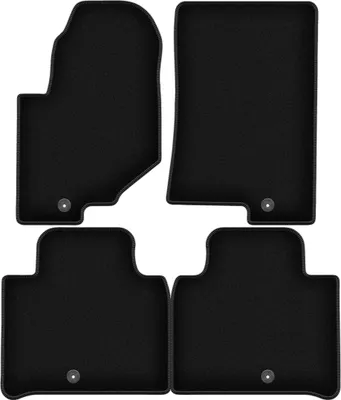 Image de Tapis de sol velours sur-mesure pour SsangYoung Rexton IV (2017-, SUV) noir, jeu 4 pièces, fixations
