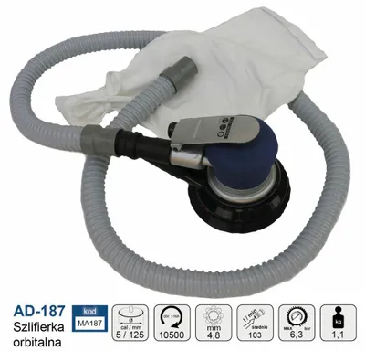 Zdjęcie produktu dla Adler Szlifierka Mimośrodowa Pneumatyczna 125Mm