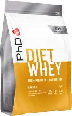 Produktbild von PhD Diet Whey (1000g) Banana - Eiweiße - Protein-Mischung