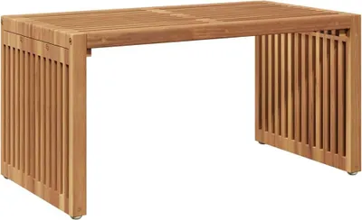 Obrázok produktu pre vidaXL Záhradný stolík, hnedý, 70 x 37,5 x 35,5 cm, masívne teakové drevo