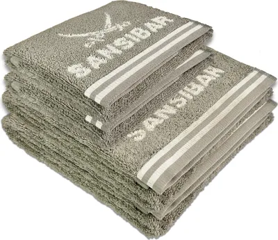 Produktbild von Sansibar Sylt Handtuch Set, Sansibar Frottier-Serie Doubleface Set Nr. 1, (4er Set, 4-St), taupe/sand