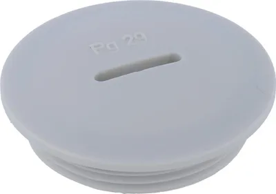 Image de Bouchon aveugle PG29x1,588 KBR-29 rond avec joint torique en polyamide (PA) Longueur du filetage 8,0 mm - 1 pièce
