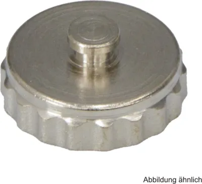 Produktbild von Blindkappe Messing vernickelt, flachdichtend, 3/4"