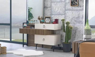 Immagine prodotto di Tavolo da toilette Tavolo da toilette Specchio da toilette Camera da letto Cassettiera Tavolo da trucco
