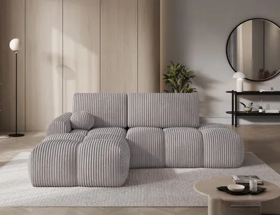 Produktbild von Ecksofa Couchgarnitur Vittario – modernes Design mit Schlaffunktion und Bettkasten