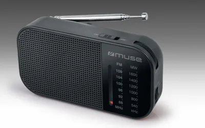 Produktbild von Muse M-025 R, Tragbar, Analog, FM, MW, 88 - 108 MHz, Schwarz, Drehregler