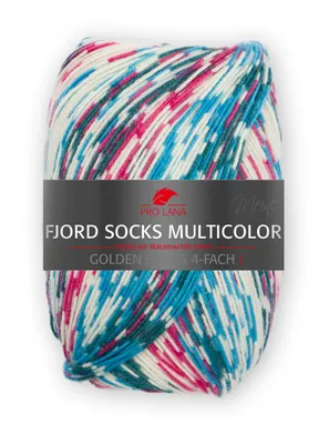 Produktbild von Pro Lana FJORD SOCKS Multicolor 100 g 4-fach Sockenwolle mit einzigartigem Fjordmuster 420 m  Farbe 484