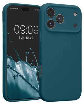 Produktbild von kwmobile Hülle kompatibel mit Apple iPhone 17 Pro Max - Hülle Silikon gummiert - Handyhülle - Handy Case in Petrol matt
