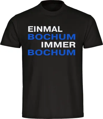 Produktbild von multifanshop Kinder T-Shirt - Bochum - Einmal Immer, schwarz, Größe 152