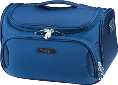 Produktbild von Schminkkoffer Beautycase Schultergurt Koffer Blau 14 Liter 33 cm Bowatex