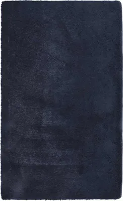 Image de Tapis shaggy à poils longs NAVARRA bleu marine 80x150 cm
