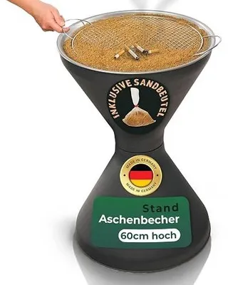Zdjęcie produktu dla Popielniczka stojąca na zewnątrz 60 cm średnica 40 worek piasku