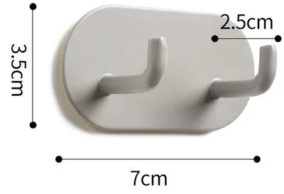 Obrázek produktu pro Samolepicí nástěnné háčky, balení po 5 kusech, háčky z nerezové oceli odolné proti korozi, moderní design, samolepicí, do koupelny