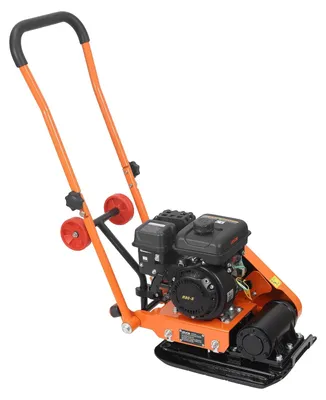 Produktbild von VEVOR Plattenverdichter, 6,5 PS 212CC Benzinmotor, 6400 VPM Vibrationsbodenrammer, 15 kN Verdichtungsdruck, 53 x 40 cm Platte, Gehender Verdichter für Pflasterlandschaft, Asphalt, Fundament, Boden, Vollständig Exponiert, 2.0 PS