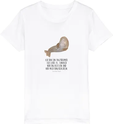 Produktbild von Mr. & Mrs. Panda Kleinkinder T-Shirt Robbe Lachen 12-14 Jahre (152/164) - Weiß - Geschenk, Kinder Bio, Baumwoll, Ostsee, Organic, Kindershirt, Lustige Sprüche, Robben