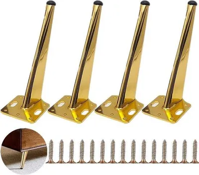 Obrázek produktu pro Moderní zlaté nožičky na nábytek, 18 cm, s tlumením hluku, pro stoly a skříně