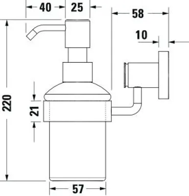 Produktbild von DURAVIT 0099164600 D-Code Seifenspender, WH Schwarz Matt