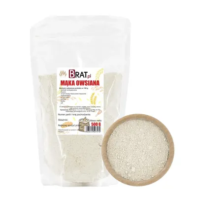 Zdjęcie produktu dla Mąka owsiana 500g Brat.pl