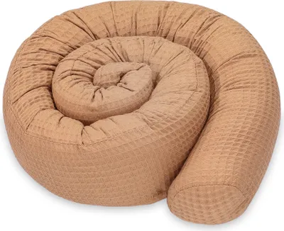 Produktbild von Seitenschläferkissen Bettschlange Body Pillow 150 cm Baumwolle - Kopfkissen lang Bettrolle Schlafkissen Nackenrolle Braun