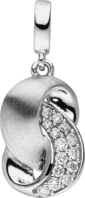 Produktbild von JOBO Anhänger 585 Gold Weißgold matt 14 Diamanten Brillanten